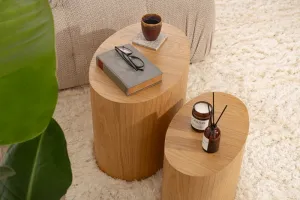 Súprava príručných stolíkov Elipse Set - Oak
