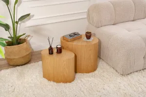 Súprava príručných stolíkov Elipse Set - Oak