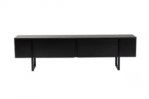 TV stolík Serenity - Wood Black, Black