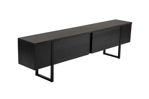 TV stolík Serenity - Wood Black, Black