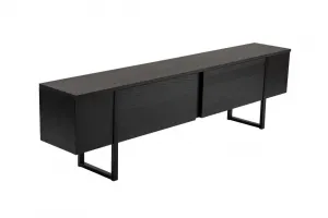 TV stolík Serenity - Wood Black, Black