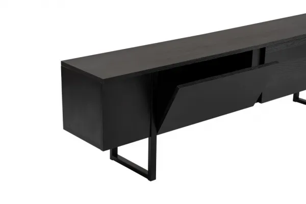 TV stolík Serenity - Wood Black, Black