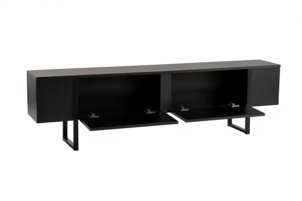 TV stolík Serenity - Wood Black, Black