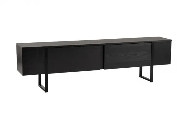TV stolík Serenity - Wood Black, Black