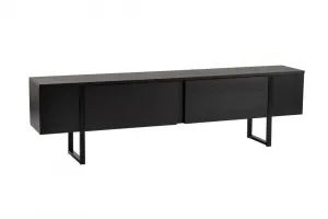TV stolík Serenity - Wood Black, Black