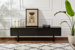 TV stolík Serenity - Wood Black, Black
