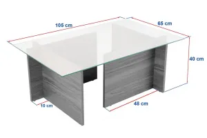 Konferenčný stolík Vetrino - Grey