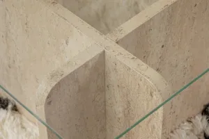 Konferenčný stolík Flavio - Travertine