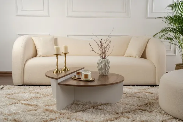 Konferenčný stolík Orion Walnut White