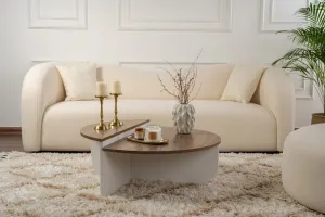 Konferenčný stolík Orion Walnut White
