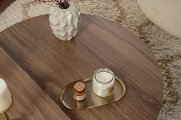 Konferenčný stolík Orion Walnut White