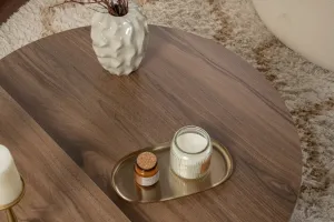 Konferenčný stolík Orion Walnut White