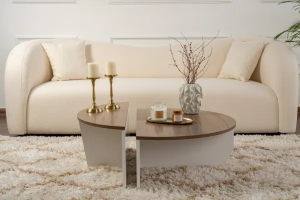 Konferenčný stolík Orion Walnut White