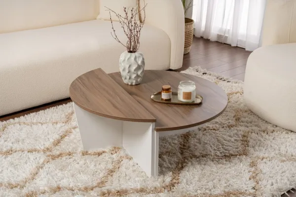 Konferenčný stolík Orion Walnut White