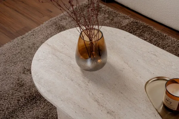 Konferenčný stolík Sable - Travertine