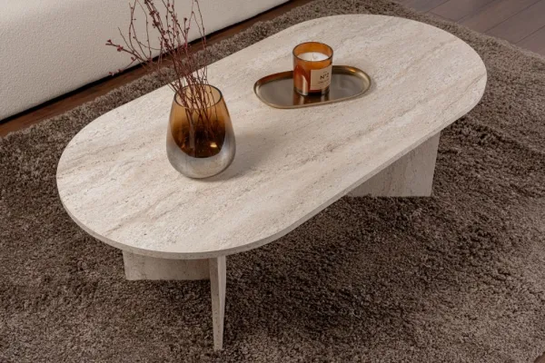 Konferenčný stolík Sable - Travertine