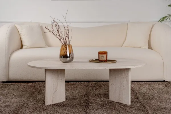Konferenčný stolík Sable - Travertine
