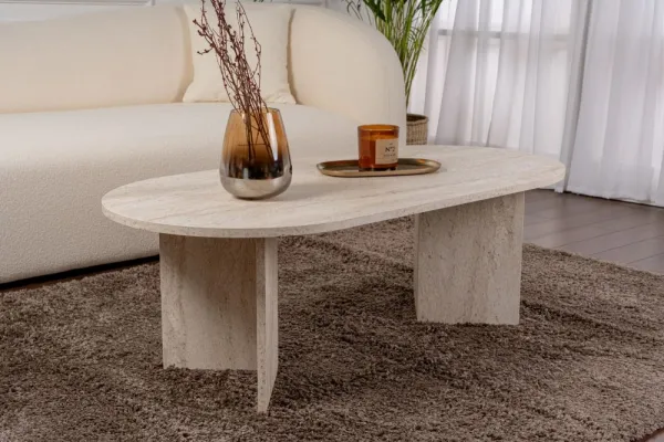 Konferenčný stolík Sable - Travertine