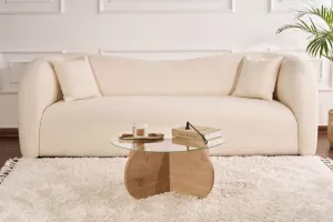 Konferenčný stolík Aeris - Sapphire Oak, Transparent