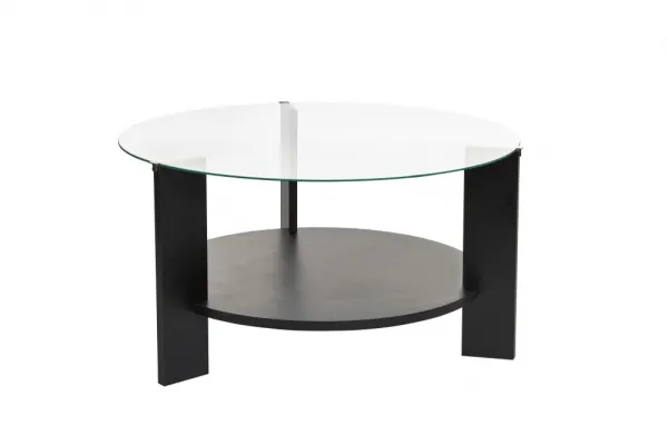 Konferenčný stolík Clara - Wood Black, Transparent