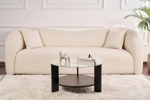 Konferenčný stolík Clara - Wood Black, Transparent