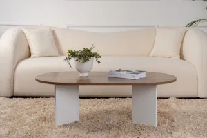 Konferenčný stolík Sable - Walnut, White