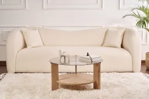 Clara Sapphire Oak konferenčný stolík s tmavýmsklom