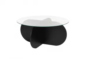 Konferenčný stolík Aeris - Wood Black, Transparent