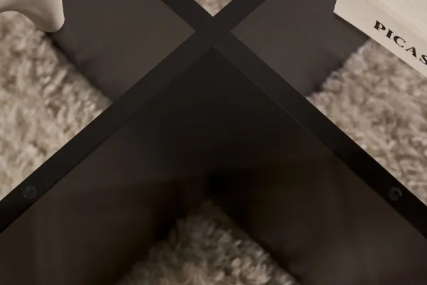 Konferenčný stolík Aeris - Wood Black, Transparent
