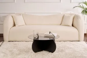 Konferenčný stolík Aeris - Wood Black, Transparent