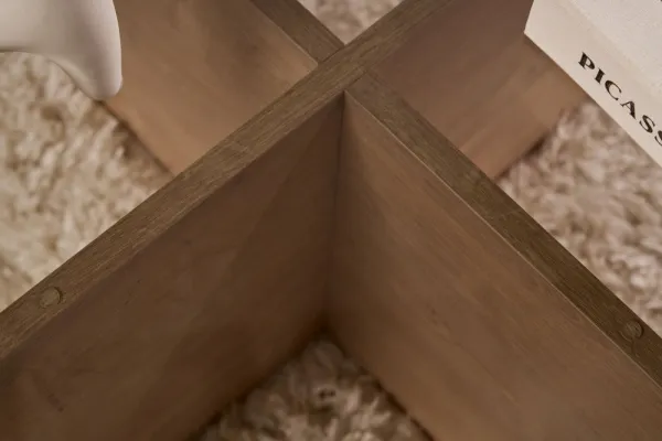 Konferenčný stolík Aeris Sapphire Oak s tmavým sklom