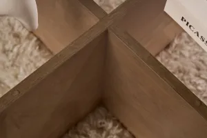 Konferenčný stolík Aeris Sapphire Oak s tmavým sklom