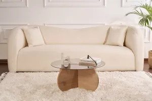 Konferenčný stolík Aeris Sapphire Oak s tmavým sklom