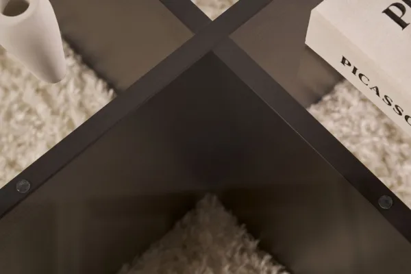 Konferenčný stolík Aeris Black s tmavým sklom
