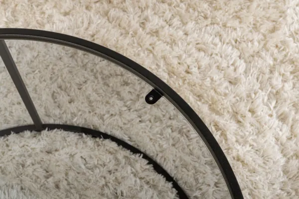 Konferenčný stolík Aurum Black s tmavým sklom, 80 cm