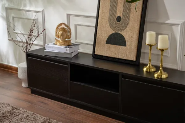 TV stolík Vanguard - Wood Black