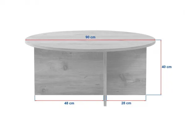 Konferenčný stolík Soleil - Walnut