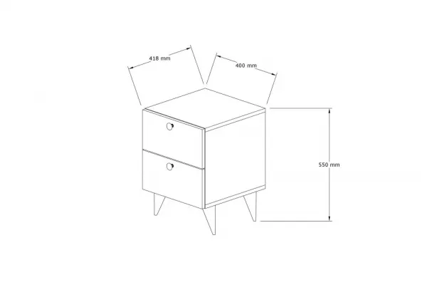 Nočný stolík Kada - Walnut v2