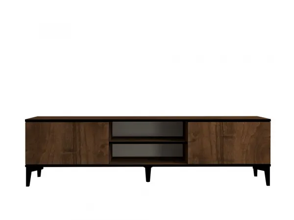 TV stolík Erem - Walnut, Black