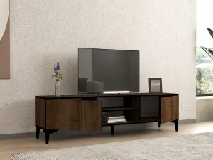 TV stolík Erem - Walnut, Black