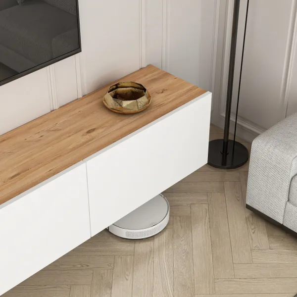 TV stolík West - White, Atlantic Pine
