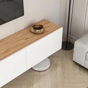 TV stolík West - White, Atlantic Pine