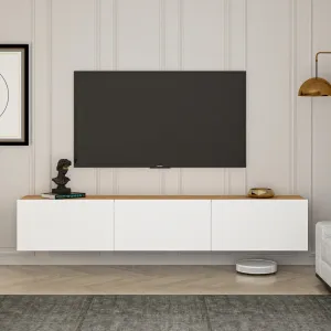 TV stolík West - White, Atlantic Pine