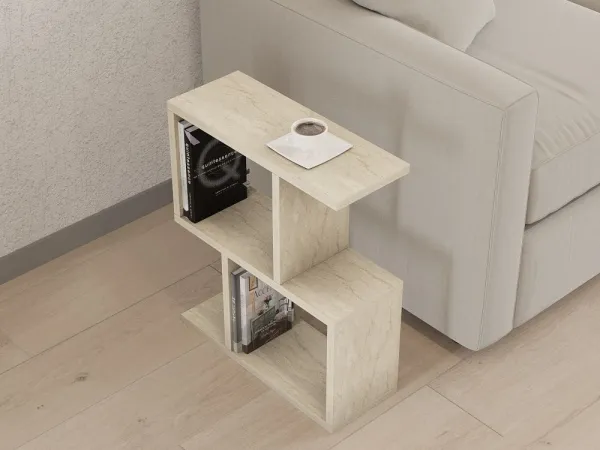 Príručný stolík / Odkladací stolík Zet - Travertine