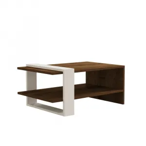 Konferenčný stolík Gaye - Walnut, White