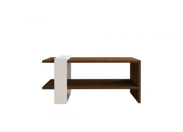Konferenčný stolík Gaye - Walnut, White