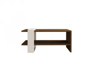 Konferenčný stolík Gaye - Walnut, White