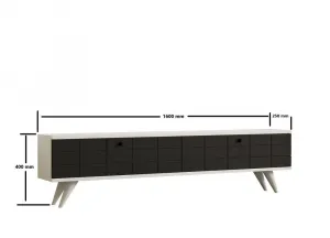 TV stolík Alberi - Anthracite, White