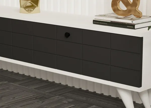 TV stolík Alberi - Anthracite, White