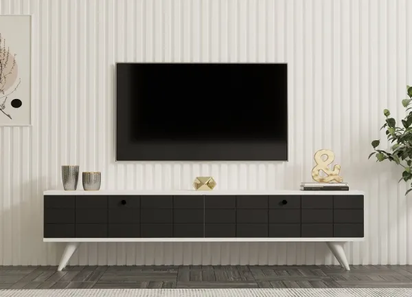 TV stolík Alberi - Anthracite, White